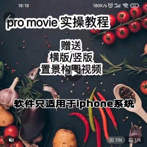 漆十二美食摄影，25​节promovie实操高手课节久优社区-创业项目-资源分享平台-免费教程-网创平台久优社区