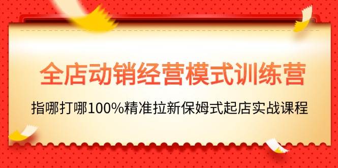 全店动销-经营模式训练营，指哪打哪100%精准拉新保姆式起店实战课程久优社区-创业项目-资源分享平台-免费教程-网创平台久优社区